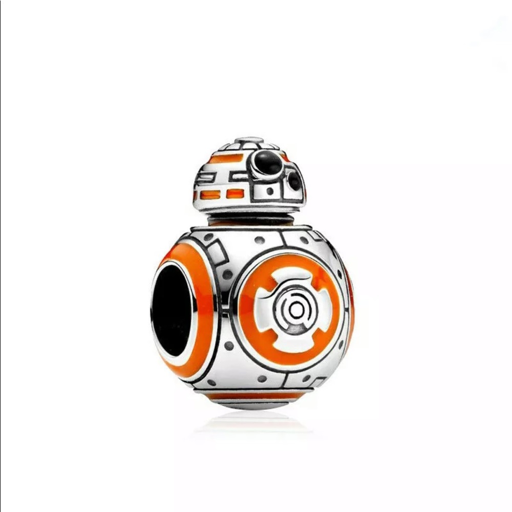 NEW•Silver BB-8 android DIY charm/bead
